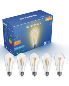 Jensense Edison Bulbs E26 24 Pack, Bundle of 2