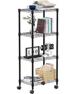 M MZG 4-Shelf Adjustable Heavy Duty Steel Wire Rack Heavy Duty