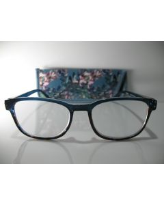 Foster Grant Misha Blue Multicolor Flower Reading Glasses w/Case +2.75 Glass, Bundle of 2