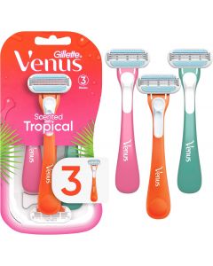 Gillette Venus Tropical Women&#039;s Disposable Razor 3 Count, Bundle of 6