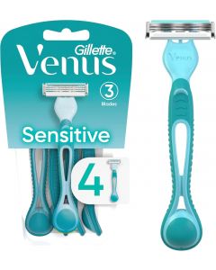 Gillette Venus Simply 3 Sensitive Women&#039;s Disposable Razors Pack of 1, Bundle of 6