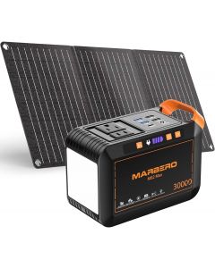 [Delivered by May 7, 2026] MARBERO Solar Generator 111Wh Portable Power Station with Solar Portable