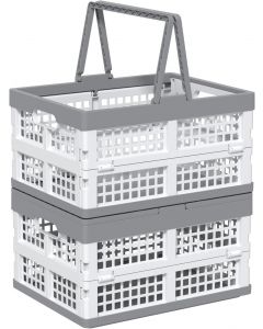 Drephia Collapsible Storage Crate With Handles 2-Pack, 16 L