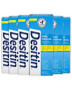 [Delivered by May 3, 2026] Desitin Daily Defense Baby Diaper Rash Cream with Hypoallergenic 6 Pack, 4 oz
