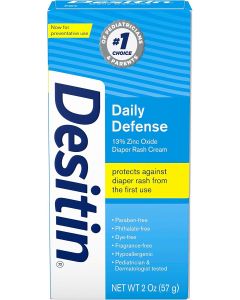 Desitin Daily Defense Baby Diaper Rash Cream with Hypoallergenic Pack of 6, 2 oz