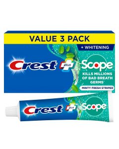 Crest + Scope Whitening Toothpaste - Pack of Pack of 3, 5.4 Oz, Bundle of 3