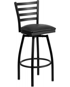 Flash Furniture Hercules Metal Ladder Back Swivel Barstool Metal