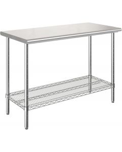 Seville Classics Commercial Work Table Island Utility Cart Prep