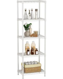 Golpart 5Tier Adjustable Storage Shelves Metal Wire Shelving Standing Shelf Metal