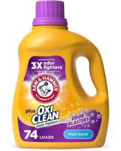 Arm &amp; Hammer Plus OxiClean with Odor Blasters Liquid Laundry Detergent, Bundle of 3