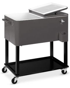 Best Choice Products 80-Quart Outdoor Steel Rolling Cooler Cart
