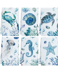Patelai 6 Pcs Beach Kitchen Towels 28&quot;, Bundle of 2