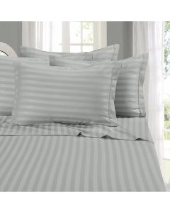 Elegant Comfort 6-Piece Damask Stripe Sheet Set 6-Piece