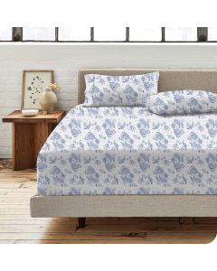 Shreem Linen King Sheet Set Microfiber 4 Piece, Bundle of 2