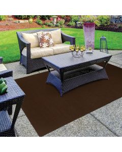 [Delivered by May 12, 2026] Mohawk Home Indoor Outdoor Multipurpose Area Rug 6' x 8' Dark Brown Waterproof Floor Mat Carpet Waterproof