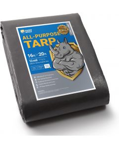 [Delivered by May 7, 2026] GUARD SHIELD Grey Tarps Heavy Duty Plus+ Waterproof 16x20 Feet Waterproof Heavy Duty 16x20