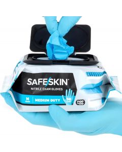 SAFESKIN Disposable Nitrile Gloves in 200 Count, Bundle of 2