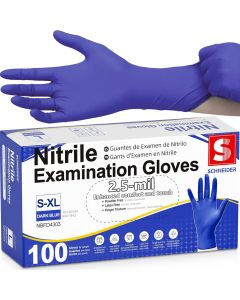 Schneider Medical Nitrile Exam Gloves, Bundle of 3