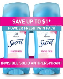 Secret Anti-Perspirant Deodorant Invisible Solid Powder Fresh Twin Pack 5.20 5.20 oz, Bundle of 4