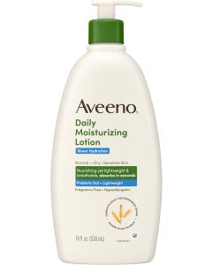Aveeno Daily Moisturizing Sheer Hydration Fragrance-Free Lotion with, Bundle of 3