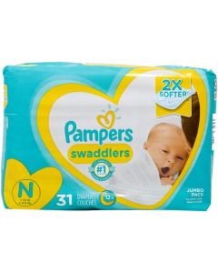 Pampers Diapers Newborn/Size 31 Count, 14 lb, Bundle of 2