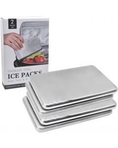 CiCixixi 4PCS Stainless Steel Reusable Ice Packs for Stainless Steel
