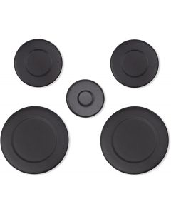 MHGG W10832694 Gas Stove Burner Cap Set 5-Piece, Bundle of 2