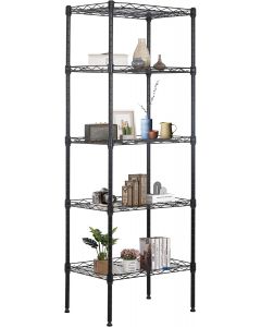 FDW 17L x 12W x 48H Wire Shelving 5 Tier Adjustable Metal Shelves NSF Pantry Shelves Storage Rack Shelving