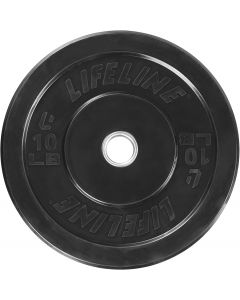 Lifeline Fitness Rubber Olympic Bumper Plates 45LB, Bundle of 2