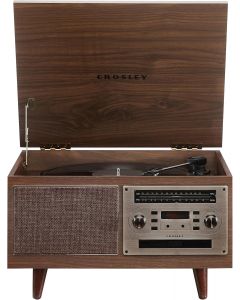 Crosley CR7023A-WA Serenade 8-in-1 Vinyl Record Player with 3-Speed