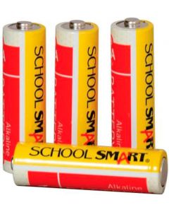 School Smart 595618 Alkaline AA Battery Pack of 4, Bundle of 4