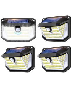 FAXBOX Solar Lights Outdoor 4 Pack, Bundle of 2