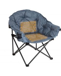 MacSports Heated Cushion Folding Lounge Patio Club Camping