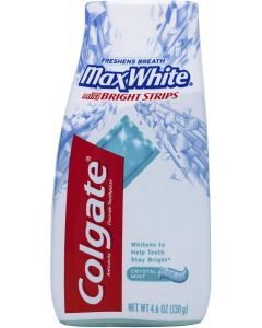 Colgate Max White Toothpaste with Mini Breath Strips 4.6 oz, Bundle of 3