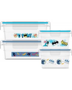Snapware 8-Pc Plastic Food Storage Containers Set Plastic 8-Pc, Bundle of 2