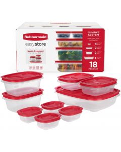 Rubbermaid EasyStore Large Containers 18-Piece, Bundle of 2