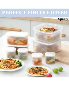Spaxly 4-Piece Nesting Food Storage Containers with 4-Piece, 150ml, 500ml, Bundle of 3