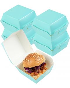 Restaurantware 2.5 x 2.5 x 2 Inch Mini Burger Boxes 100 Clamshell Food Containers 2 Inch, 5 x 2, 5 x 2 Inch
