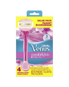[Delivered by May 4, 2026] Gillette Venus ComfortGlide White Tea Scented Women's Disposable Razors 4 Count