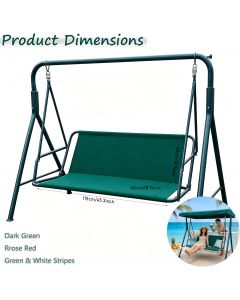 HEJUIWEI Replacement Swing Seat Cover for 2/3 Seat Patio Waterproof