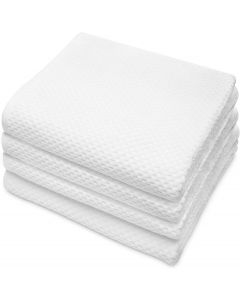 COTTON CRAFT Euro Spa Waffle Weave Bath Towels Cotton Set of 4