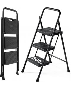 OLIXIS 3 Step Ladder Foldable 800lbs