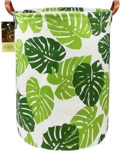 HUNRUNG Collapsible Fabric Storage Basket Waterproof Foldable, Bundle of 2