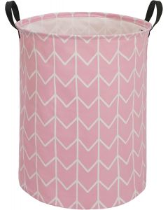 HUAYEE Round Laundry Hamper Storage Basket Fabric, Bundle of 2