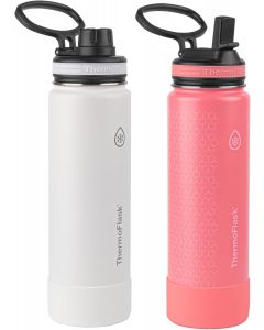 [Delivered by May 11, 2026] ThermoFlask Stainless Steel Water Bottles 2-Pack Stainless Steel Dishwasher Safe 2-Pack, 24 oz