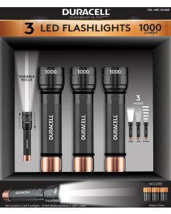 [Delivered by May 3, 2026] DURACELL DURABEAM Ultra LED Flashlight 1000 Lumens 3-Pack 3-Pack