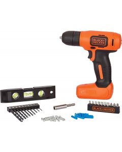 BLACK+DECKER 8V MAX* Cordless Drill + 43 pc