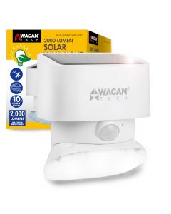 Wagan EL8569 2000 Lumen Solar Wall Light Solar Waterproof Wireless