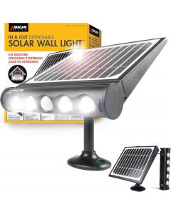 Wagan EL8567 1000 Lumen in and Out Solar Wall Flood Light Fence