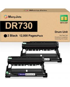 ManyJets DR730 Drum Unit - Compatible for Brother DR730 2-Pack
